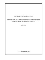 IMPROVING READING COMPREHENSION SKILLS  AMONG HIGH SCHOOL STUDENTS 