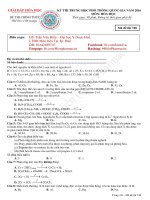 ĐỀ THI THỬ THPTQG 2016