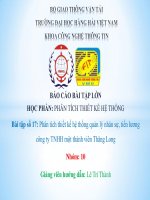 Phân tích thiết kế hệ thống quản lý nhân sự, tiền lương công ty ,TNHH một thành viên thăng long