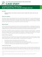 Case Study: Brazils national plan on climate change and law