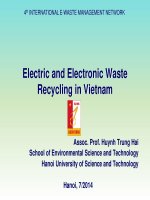 Electric and Electronic Waste Recycling in Vietnam