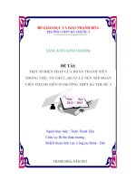 Một số biện pháp của đoàn TN trong việc tổ chức, quản lý nền nếp đoàn viên thanh niên ở trường THPT bá thước 3 