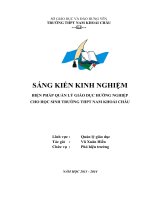 skkn biện pháp quản lý hoạt động giáo dục hướng nghiệp cho học sinh trường THPT nam khoái châu 
