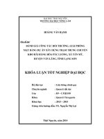 Đánh Giá Công Tác Bồi Thường, Giải Phóng Mặt Bằng Dự Án Xây Dựng Trạm Trung Chuyển Kho Bãi Hàng Hóa Pác Luống, Xã Tân Mỹ, Huyện Văn Lãng, Tỉnh Lạng Sơn