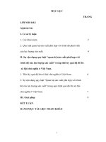 Vận dụng nội dung quy luật “Quan hệ sản xuất phù hợp với trình độ phát triển của lực lượng sản xuất” trong thời kỳ quá độ lên chủ nghĩa xã hội ở Việt Nam