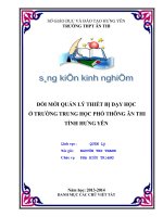 skkn đổi mới quản lý thiết bị dạy học ở trường THPT  ân thi, tỉnh hưng yên 