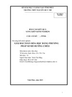 sáng kiến kinh nghiệm giải bài toán hóa học bằng phương pháp sơ đồ đường chéo 