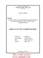 Đánh giá công tác cấp giấy chứng nhận quyền sử dụng đất trên địa bàn huyện sìn hồ – tỉnh lai châu giai đoạn 2011  2013