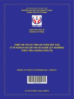 Thiết kế tối ưu tính an toàn kết cấu ô tô khách khi xảy ra va chạm lật nghiêng theo tiêu chuẩn Châu Âu