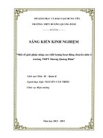 skkn một số giải pháp nâng cao chất lượng hoạt động chuyên môn ở trường THPT dương quảng hàm 