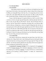 Thực trạng và tình hình về khả năng rèn luyện kĩ năng nói tiếng anh của các em học sinh lớp 7 