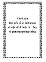 Tìm hiểu về an ninh mạng và một số kỹ thuật tấn công và giải pháp phòng chống