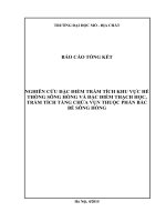 Đặc điểm trầm tích hệ thống Sông Hồng và đặc điểm thạch học, trầm tích tầng chứa vụn phần Bắc Bể Sông Hồng