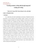 Teaching academic writing skill through integrated reading and writing 