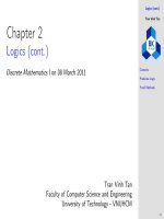 Chapter 2 Logic Discrete Mathematics by Tran Vinh Tan VNUHCM