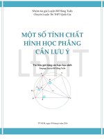 FREE MỘT SỐ TÍNH CHẤT HÌNH HỌC PHẲNG CẦN LƯU Ý