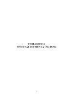 CARRAGEENAN TÍNH CHẤT LƯU BIẾN VÀ ỨNG DỤNG
