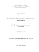 Phát triển khu du lịch danh thắng Tràng An, tỉnh Ninh Bình