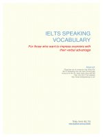 IELTS Speaking vocabulary ( Cực hay )