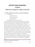 Bộ 50 đề IELTS Speaking task 2 và lời giải chi tiết