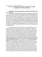 ĐẤU TRANH NGOẠI GIAO TRONG CUỘC KHÁNG CHIẾN CHỐNG mĩ cứu nước (1954 1975) 