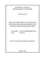 Rèn luyện và phát triển tư duy thuật toán cho sinh viên trường đại học khối kỹ thuật thông qua học phần hình học họa hình (TT)