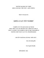 NGHIÊN CỨU ỨNG DỤNG BÀI TẬP NHẰM  KHẮC PHỤC SAI LẦM THƯỜNG MẮC TRONG KỸ THUẬT  NHẢY CAO KIỂU NẰM NGHIÊNG CHO NỮ HỌC SINH KHỐI 10  TRƯỜNG THPT TRẦN CAO VÂN, TỈNH BÌNH ĐỊNH