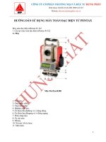 HƯỚNG DẪN SỬ DỤNG MÁY TOÀN ĐẠC ĐIỆN TỬ PENTAX