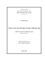 Luận án tiến sĩ Cổng làng người Việt ở châu thổ Bắc Bộ
