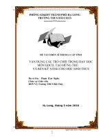 Đề tài GDCD: Vận dụng các trò chơi trong dạy học môn GDCD, tạo hứng thú và rèn kĩ năng cho học sinh THCS