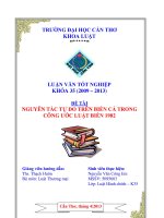 Nguyên tắc tự do trên biển cả trong công ước luật biển 1982 