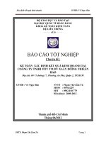 Báo cáo tốt nghiệp kế toán xác định kết quả kinh doanh tại công ty TNHH MTV thương mại và dịch vụ xây dựng thiên hà 