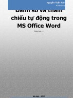 Đánh số và tham chiếu tự động trong word to publish