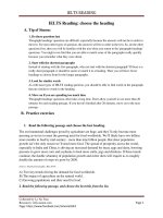 Tổng hợp IELTS Reading Tips Simon