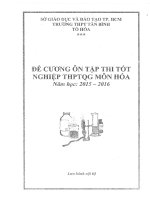 Đề cương ôn tập thi tốt nghiệp thpt quốc gia môn hóa năm học 2016