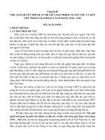 VIỆC GIẢI QUYẾT mối QUAN hệ GIỮA HAI NHIỆM vụ dân tộc và dân CHỦ TRONG GIAI đoạn CÁCH MẠNG 1930 – 1945