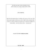Một số giải pháp nâng cao hiệu quả quản lý dự án xóa đói giảm nghèo thông qua Phát triển nông nghiệp bền vững và nâng cao sự tham gia của phụ nữ nghèo tại xã Công Bình