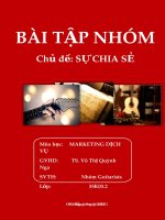 Marketing dịch vụ chủ đề sự chia sẽ