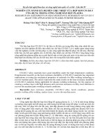 NGHIÊN cứu ĐÁNH GIÁ độ bền CHỊU NHIỆT của hợp KIM CO 263 3 ỨNG DỤNG TRONG CÔNG NGHỆ hàn bột PLASMA 