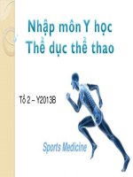 Nhập môn y học thể dục thể thao 