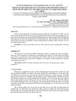 KHẢO sát độ NHÁM bề mặt sản PHẨM, KHE hở PHÓNG điện và KÍCH THƯỚC điện cực SAU KHI XUNG TIA lửa điện BẰNG điện cực NHÔM 