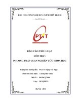 Báo cáo tiểu luận thẻ điểm cân bằng và ứng dụng của thẻ điểm cân bằng HV công nghệ bưu chính viễn thông 