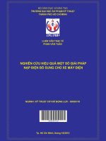 Nghiên cứu hiệu quả một số giải pháp nạp điện bổ sung cho xe máy điện