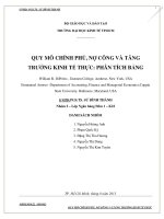 Quy mô chính phủ, nợ công và tăng trưởng kinh tế thực phân tích bảng 