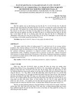 NGHIÊN cứu sự ẢNH HƯỞNG của THAM số CÔNG NGHỆ đến độ NHÁM bề mặt KHI PHAY hợp KIM TI 6AL 4v 