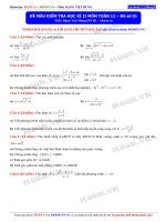 Đề kiểm tra học kì 2 môn toán lớp 11
