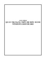 Giáo trình Quản trị mạng Windows Server 2003