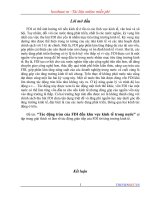 Tác động tràn của FDI đến khu vực kinh tế trong nước 