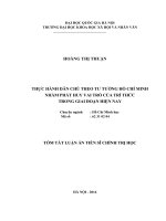 Thực hành dân chủ theo tư tưởng hồ chí minh nhằm phát huy vai trò của trí thức trong giai đoạn hiện nay