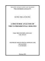 Phân tích diễn ngôn của các bài tranh luận của tổng thống mỹ